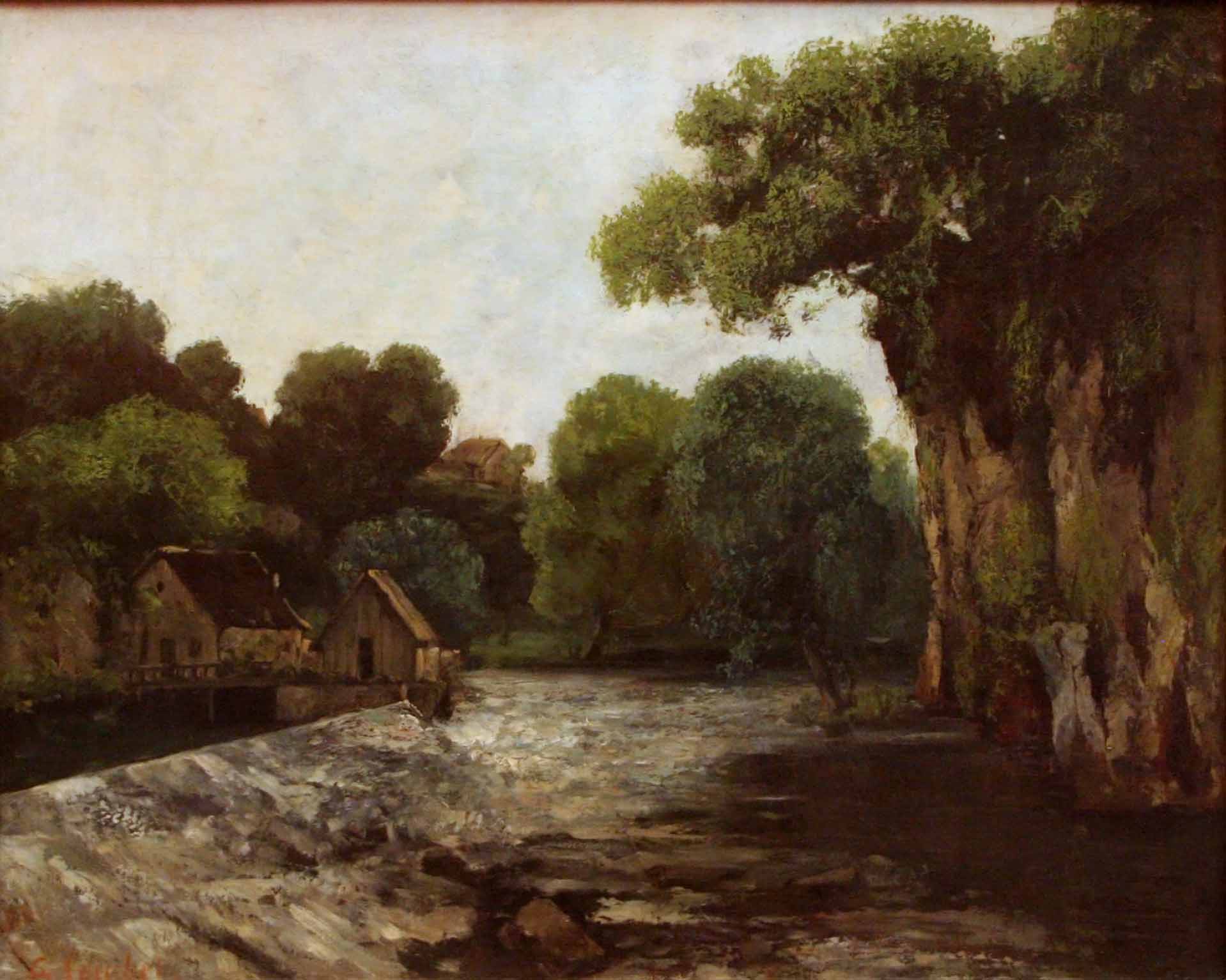 Gustave Courbet The Weir at the Mill